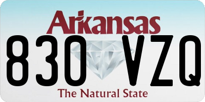 AR license plate 830VZQ