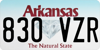 AR license plate 830VZR