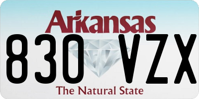 AR license plate 830VZX