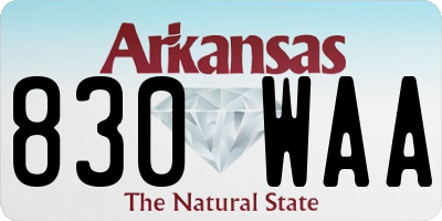 AR license plate 830WAA