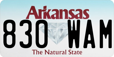 AR license plate 830WAM