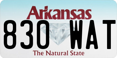 AR license plate 830WAT