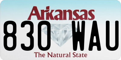 AR license plate 830WAU