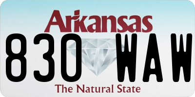 AR license plate 830WAW