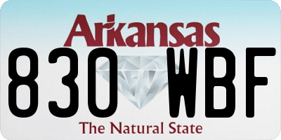 AR license plate 830WBF
