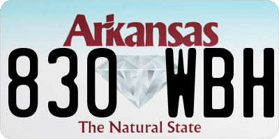 AR license plate 830WBH