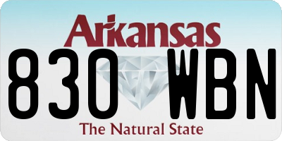 AR license plate 830WBN