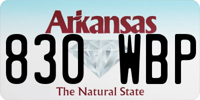AR license plate 830WBP