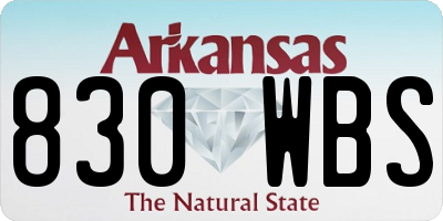 AR license plate 830WBS