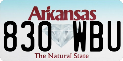 AR license plate 830WBU