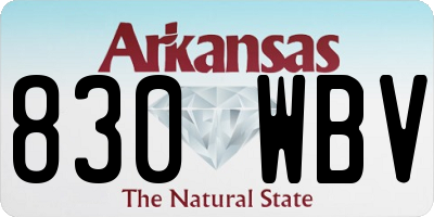 AR license plate 830WBV