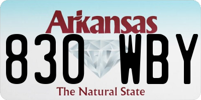 AR license plate 830WBY