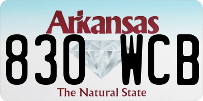 AR license plate 830WCB