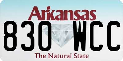 AR license plate 830WCC