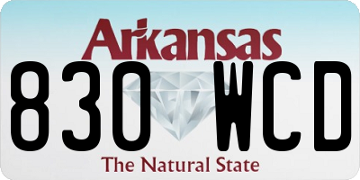 AR license plate 830WCD
