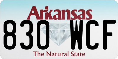 AR license plate 830WCF