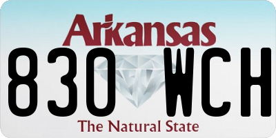 AR license plate 830WCH