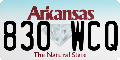 AR license plate 830WCQ