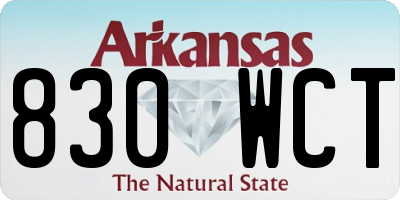 AR license plate 830WCT