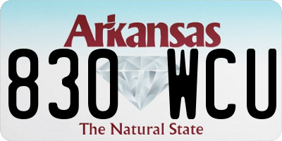 AR license plate 830WCU