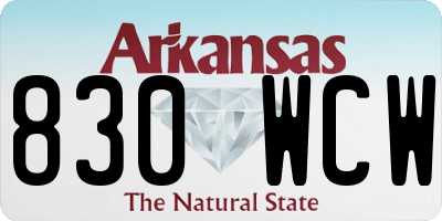 AR license plate 830WCW