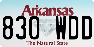AR license plate 830WDD