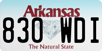 AR license plate 830WDI