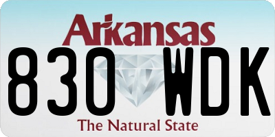 AR license plate 830WDK