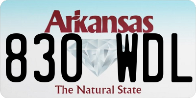 AR license plate 830WDL
