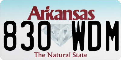 AR license plate 830WDM