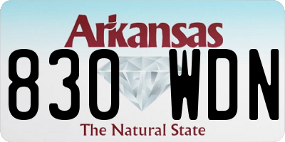 AR license plate 830WDN