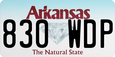 AR license plate 830WDP