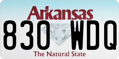 AR license plate 830WDQ