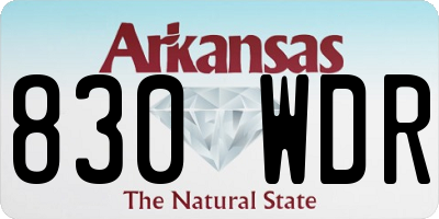 AR license plate 830WDR