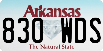 AR license plate 830WDS