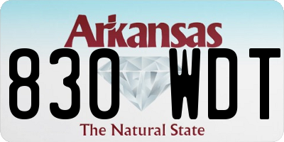 AR license plate 830WDT