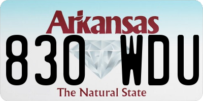 AR license plate 830WDU