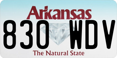 AR license plate 830WDV