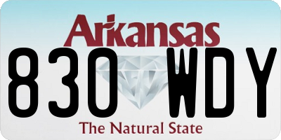 AR license plate 830WDY