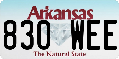 AR license plate 830WEE