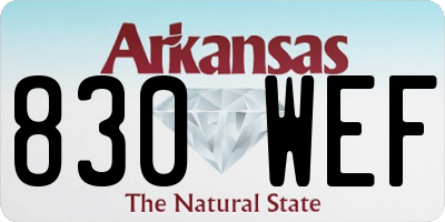 AR license plate 830WEF