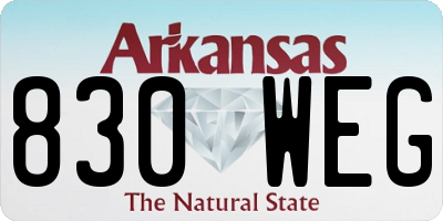 AR license plate 830WEG