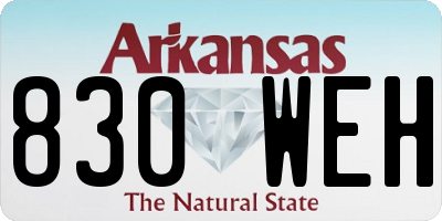 AR license plate 830WEH