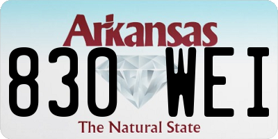 AR license plate 830WEI
