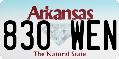 AR license plate 830WEN