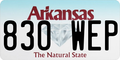 AR license plate 830WEP