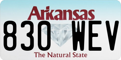 AR license plate 830WEV