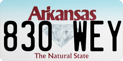 AR license plate 830WEY