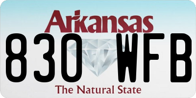 AR license plate 830WFB