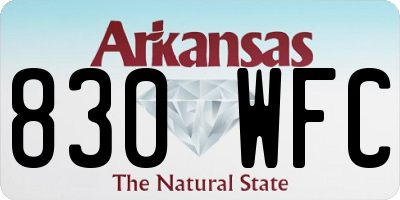 AR license plate 830WFC